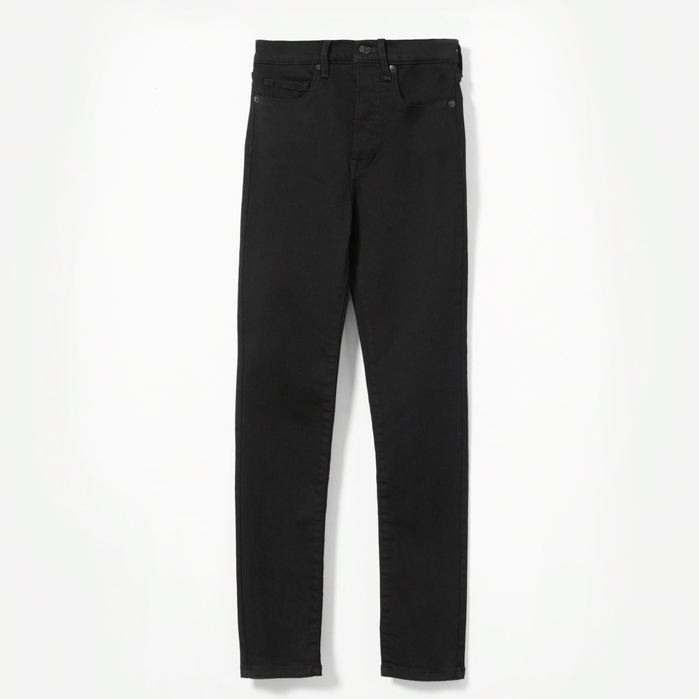 Everlane The Authentic Stretch High-Rise Skinny Jeans Size 27 Regular Black